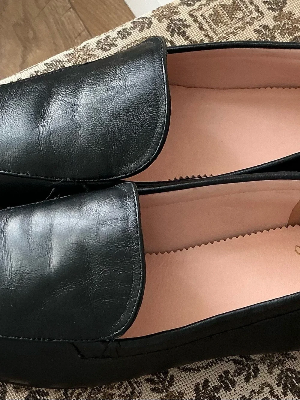 J.Crew Black Leather Loafers Women Size 6 Leather Upper & Lining